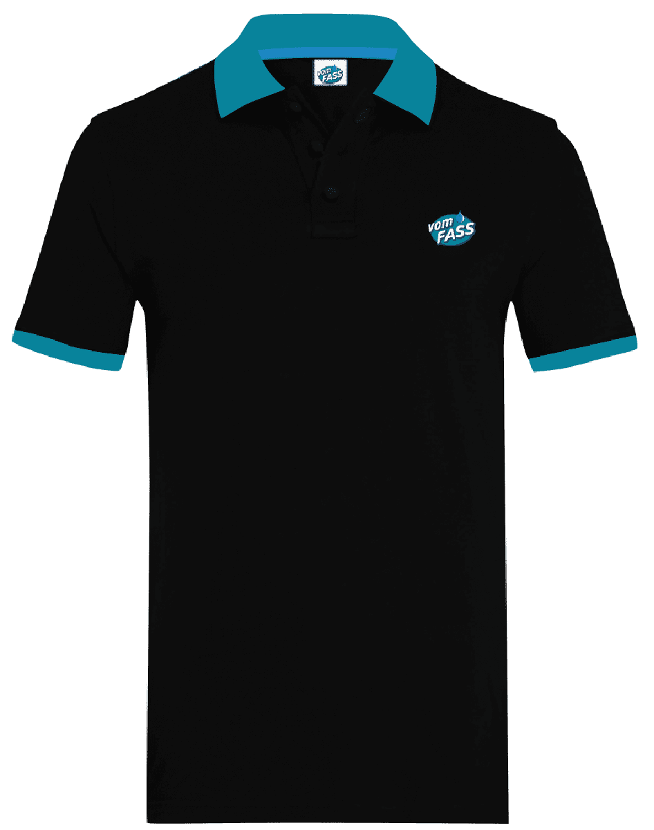 Herren Polo-Shirt, schwarz - Vom Fass
